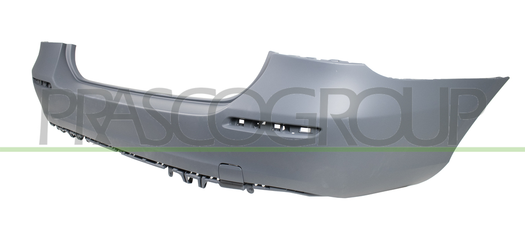 REAR BUMPER-PRIMED-WITH TOW HOOK COVER-WITH CUTTING MARKS FOR PDC AND PARK ASSIST MOD. 4 DOOR