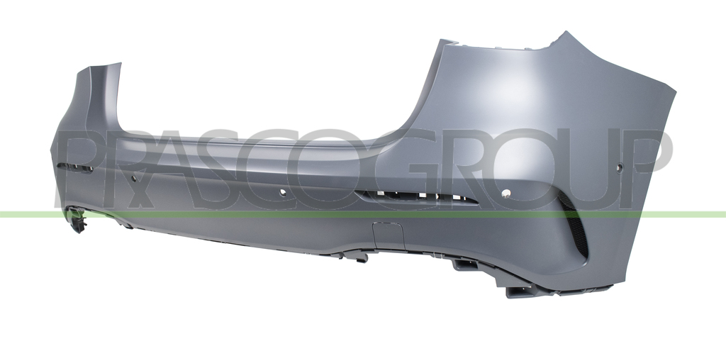 PARAURTI POSTERIORE-CON PRIMER-CON TAPPO COPRI GANCIO-CON FORI PDC E PARK ASSIST+SUPPORTI MOD. AMG