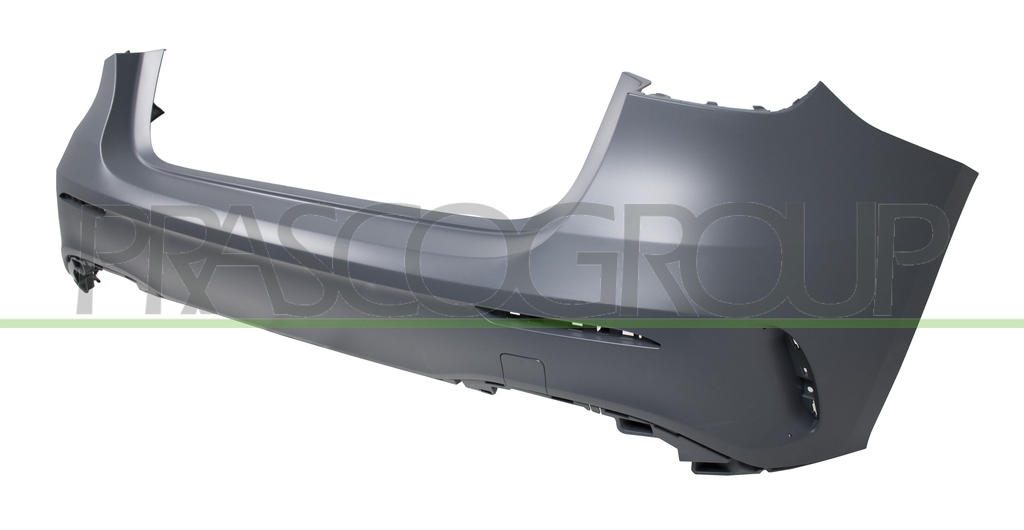 REAR BUMPER-PRIMED-WITH TOW HOOK COVER-WITH CUTTING MARKS FOR PDC AND PARK ASSIST MOD. A 35 AMG