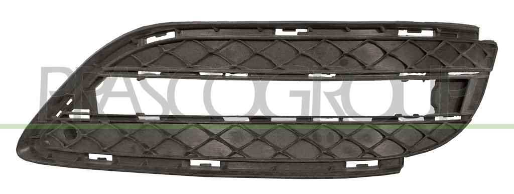 BUMPER GRILLE RIGHT-BLACK-WITH RECTANGULAR DAY RUN LIGHT HOLE
