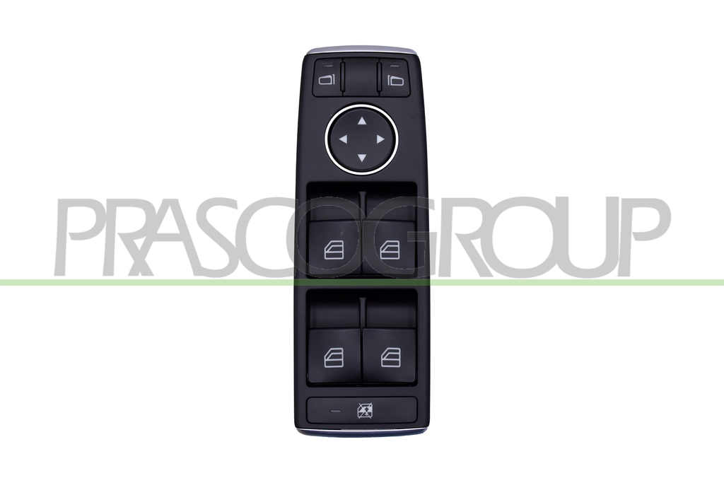 FRONT DOOR LEFT WINDOW REGULATOR PUSH-BUTTON PANEL-BLACK-4 SWITCHES-3 PINS