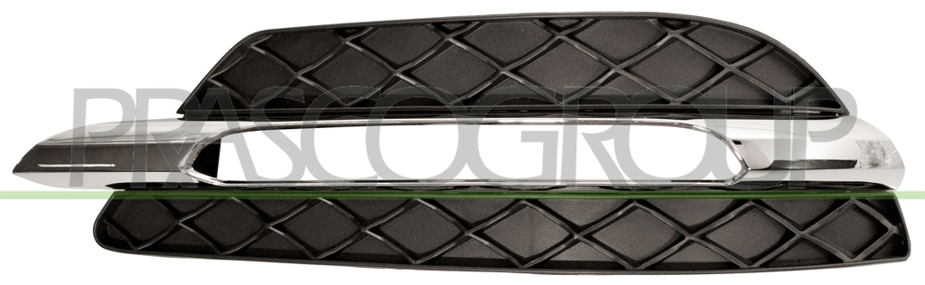 GRILLE GAUCHE NOIRE DE PARE-CHOCS-AVEC SIEGE FEU DE JOUR-AVEC BORD CHROME