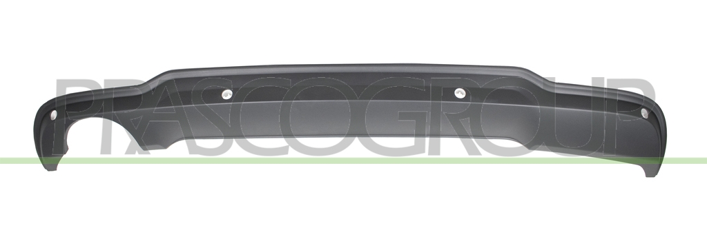 SPOILER STOSSTANGE HINTEN-SCHWARZ-GENARBT-MIT EINZELAUSPUFF LINKS-MIT LOECHERN FUER PDC+SENSORHALTERN MOD. KOMBI