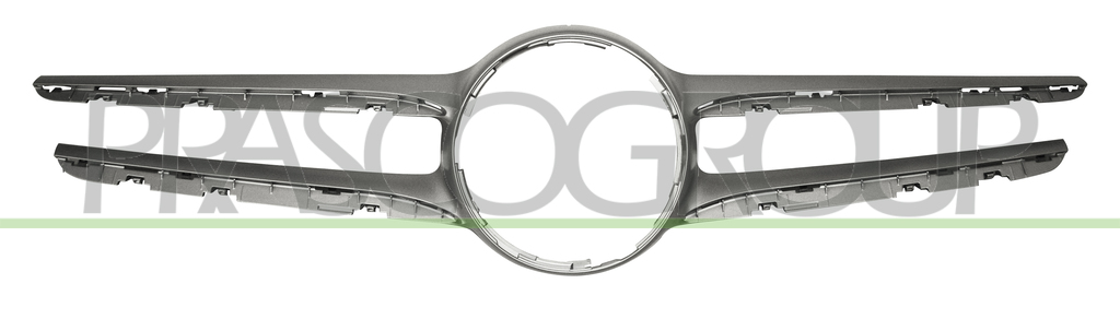 RADIATOR GRILLE MOLDING-SILVER-WITHOUT CAMERA HOLE-WITH PROFILE HOLES