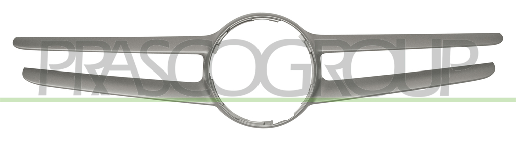 RADIATOR GRILLE MOLDING-SILVER-WITHOUT CAMERA HOLE-WITHOUT PROFILE HOLES