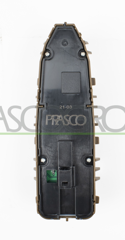FRONT DOOR LEFT WINDOW REGULATOR PUSH-BUTTON PANEL-BROWN-4 SWITCHES-WITHOUT FOLDABLE MIRROR FUNCTION-18 PINS