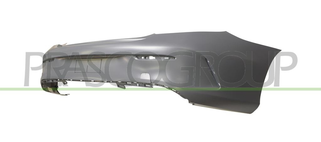 REAR BUMPER-PRIMED-WITH TOW HOOK COVER-WITH PDC CUTTING MARKS MOD. AMG