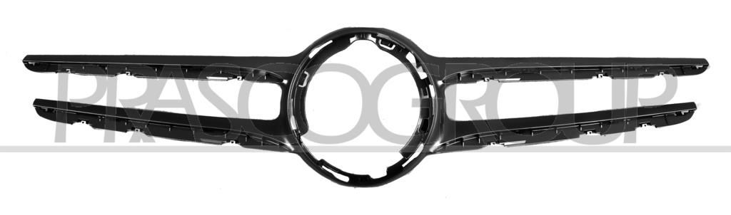 MOLDURA REJILLA NEGRO BRILLANTE-CON AGUJERO CAMARA