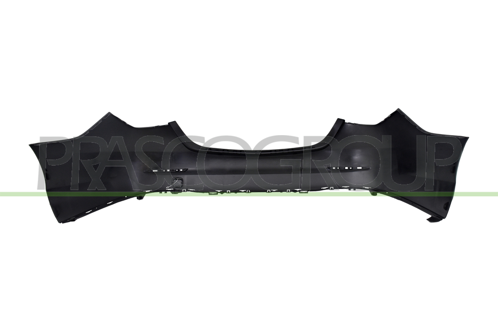 REAR BUMPER-PRIMED-WITH TOW HOOK COVER-WITH CUTTING MARKS FOR SENSORS MOD. 4 DOOR