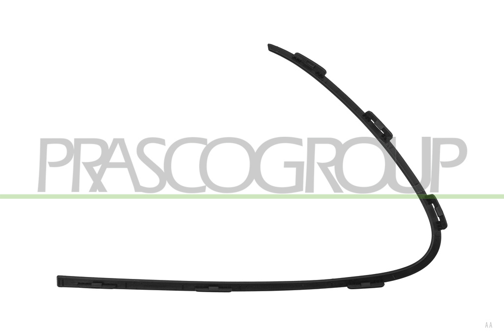 MOLDURA DERECHA PARACHOQUES DELANTERO-NEGRA-GRANULADA