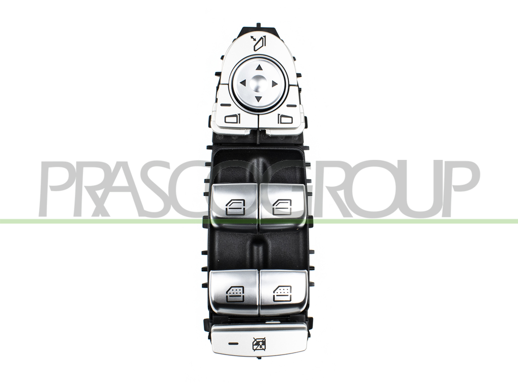 FRONT DOOR LEFT WINDOW REGULATOR PUSH-BUTTON PANEL-GRAY-4 SWITCHES-3 PINS