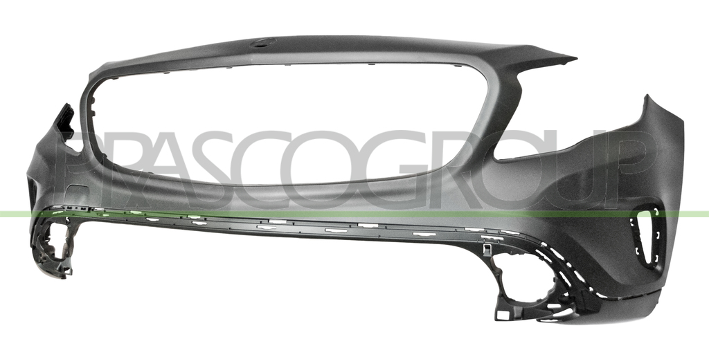FRONT BUMPER-PRIMED-WITH TOW HOOK COVER-WITH CUTTING MARKS FOR PDC, PARK ASSIST AND HEADLAMP WASHERS