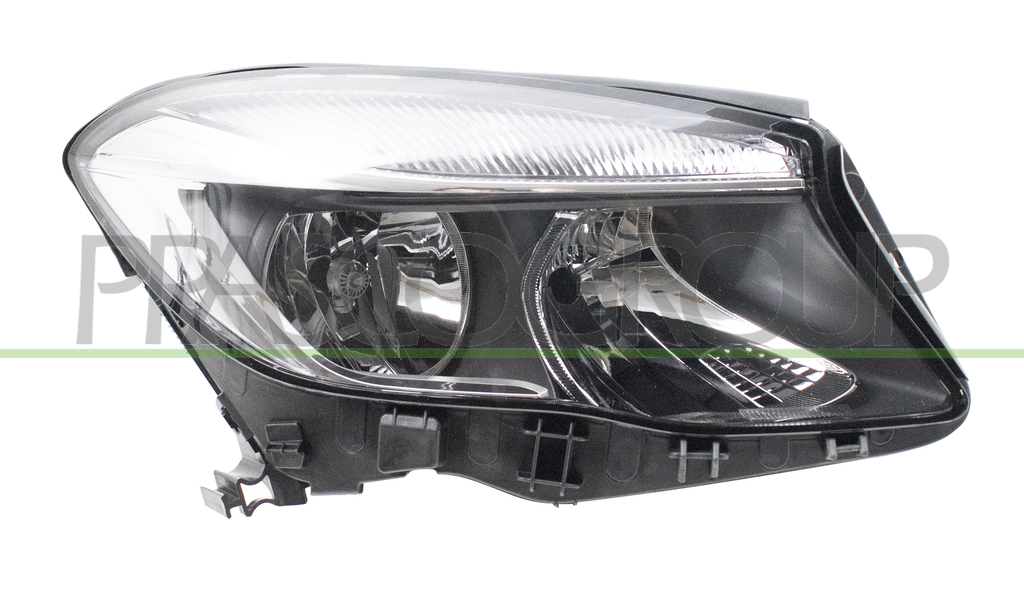 OPTICA DERECHA H7+H15 ELECTRICA-CON MOTOR-NEGRA