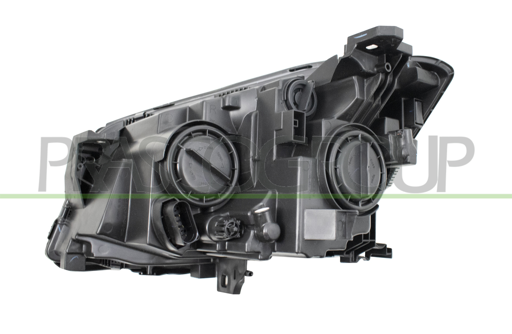 OPTICA DERECHA H7+H15 ELECTRICA-CON MOTOR-NEGRA