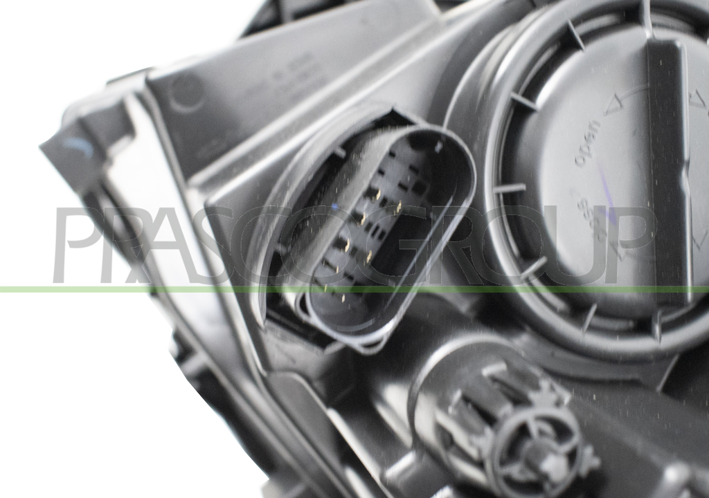 OPTICA DERECHA H7+H15 ELECTRICA-CON MOTOR-NEGRA