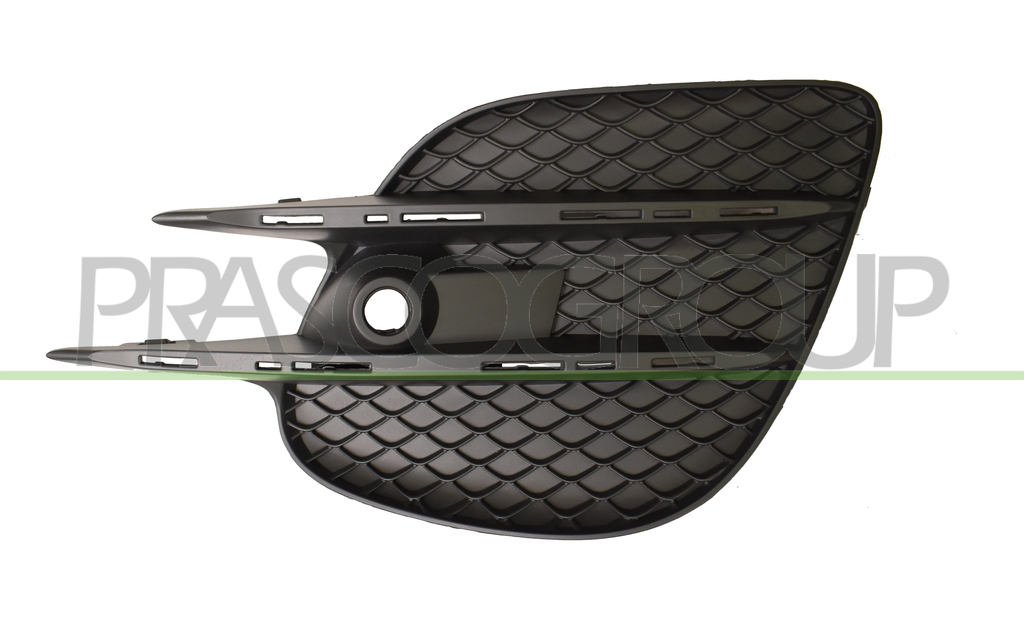 BUMPER GRILLE LEFT-BLACK-WITH MOLDING HOLES-WITH PDC+SENSOR HOLDER MOD. AMG