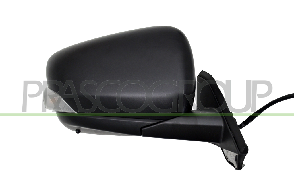 DOOR MIRROR RIGHT-ELECTRIC-BLACK-HEATED-WITH LAMP-WITH SENSOR-ASPHERICAL-9 PINS