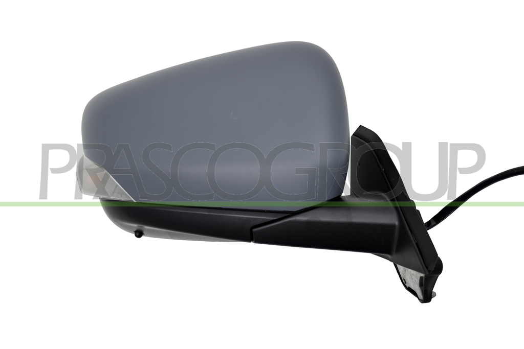 DOOR MIRROR RIGHT-ELECTRIC-PRIMED-HEATED-WITH LAMP-WITH SENSOR-ASPHERICAL-9 PIN