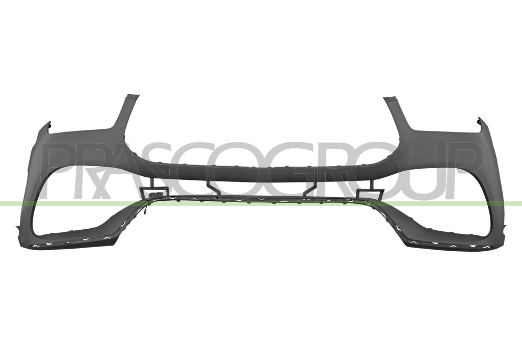 FRONT BUMPER-PRIMED-WITH TOW HOOK COVER-WITH CUTTING MARKS FOR PDC