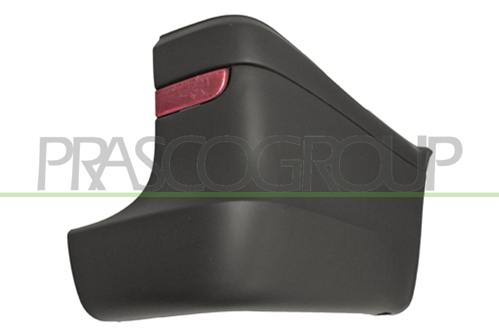 REAR BUMPER END CUP RIGHT-LIGHT-GRAY-TEXTURED FINISH-WITH REFLECTOR