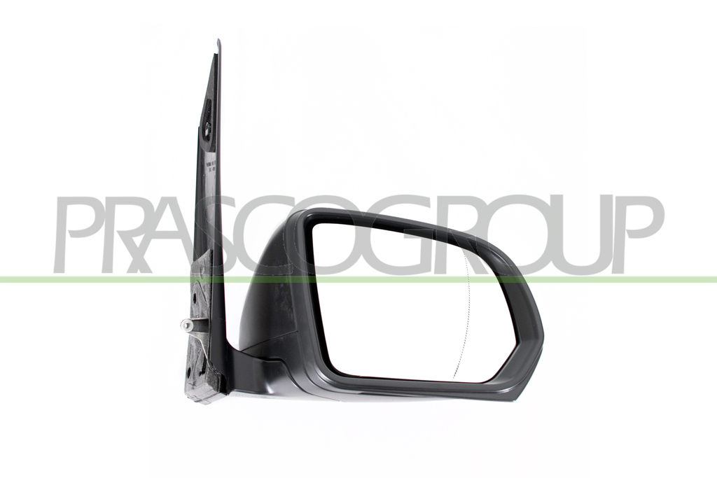 DOOR MIRROR RIGHT-MANUAL BLACK-ASPHERICAL-CHROME