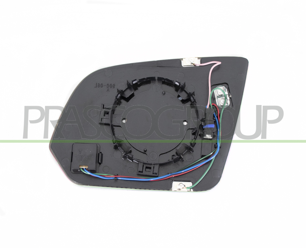 MIRROR GLASS BASE RIGHT-ASPHERICAL-WITH BLIS-HEATED-CHROME-WITH ANTI-GLARE DEVICE