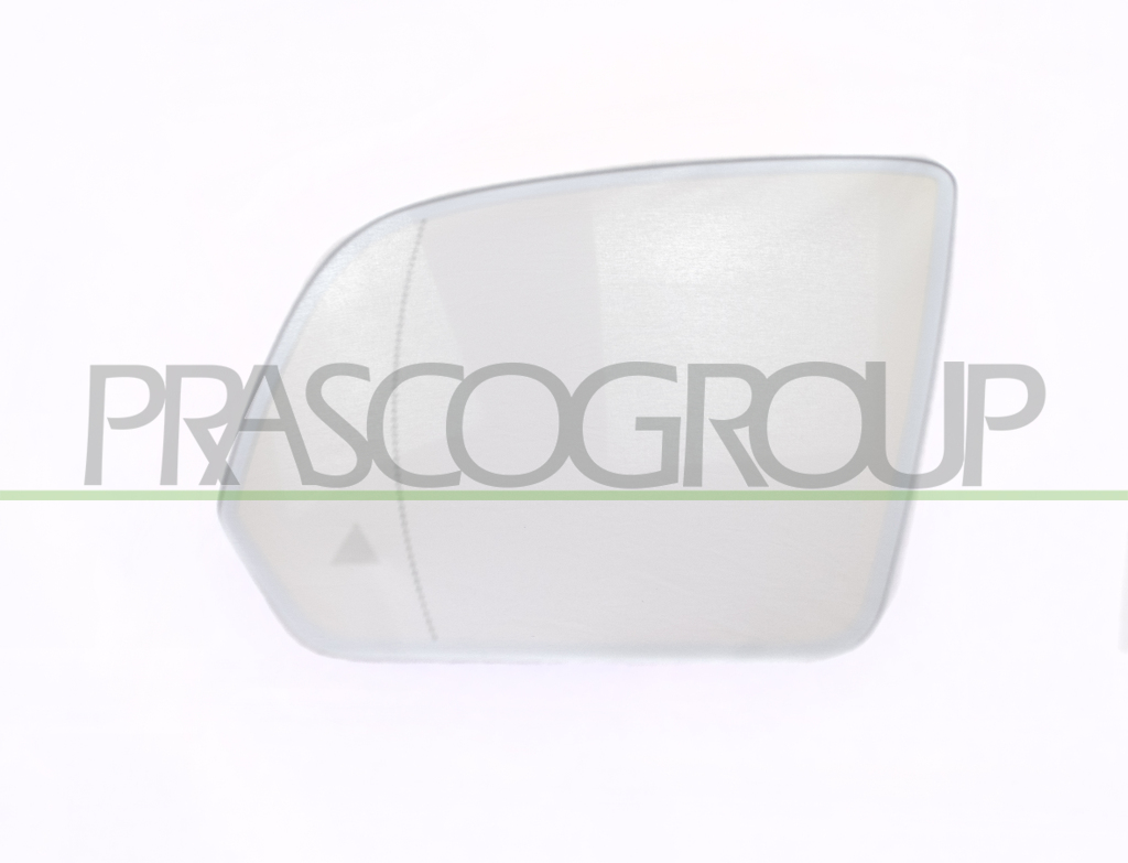 MIRROR GLASS BASE LEFT-ASPHERICAL-WITH BLIS-HEATED-CHROME-WITH ANTI-GLARE-DEVICE