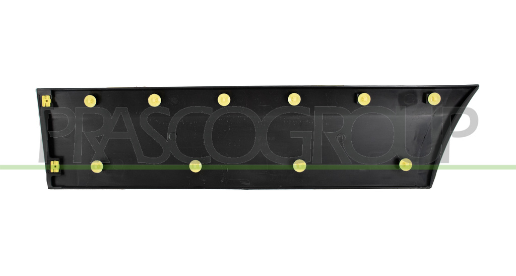 MOLDURA PUERTA DELANTERA IZQUIERDA-CON CLIPS-NEGRO/GRANULADO