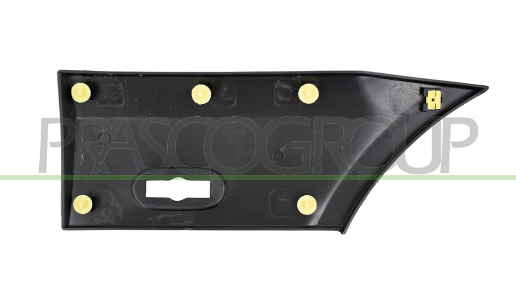 REAR FENDER MOLDING RIGHT-FRONT SIDE-BLACK-TEXTURED FINISH-WITH CLIPS-WITH BULK LIGHT HOLE