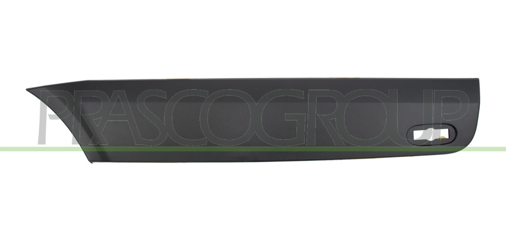 REAR FENDER MOLDING LEFT-FRONT SIDE-BLACK-TEXTURED FINISH-WITH CLIPS-WITH BULK LIGHT HOLE MOD. LONG WHEEL BASE