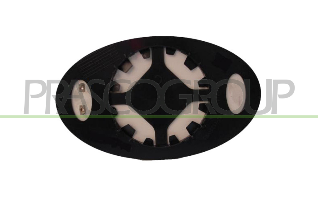 MIRROR GLASS BASE RIGHT/LEFT-HEATED-CONVEX-CHROME
