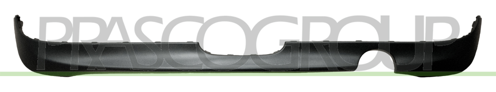 REAR BUMPER SPOILER-BLACK-TEXTURED FINISH-WITH SINGLE EXHAUST ON RIGHT SIDE-WITH SENSOR CUTTING MARKS FOR PDC MOD. ONE/COOPER