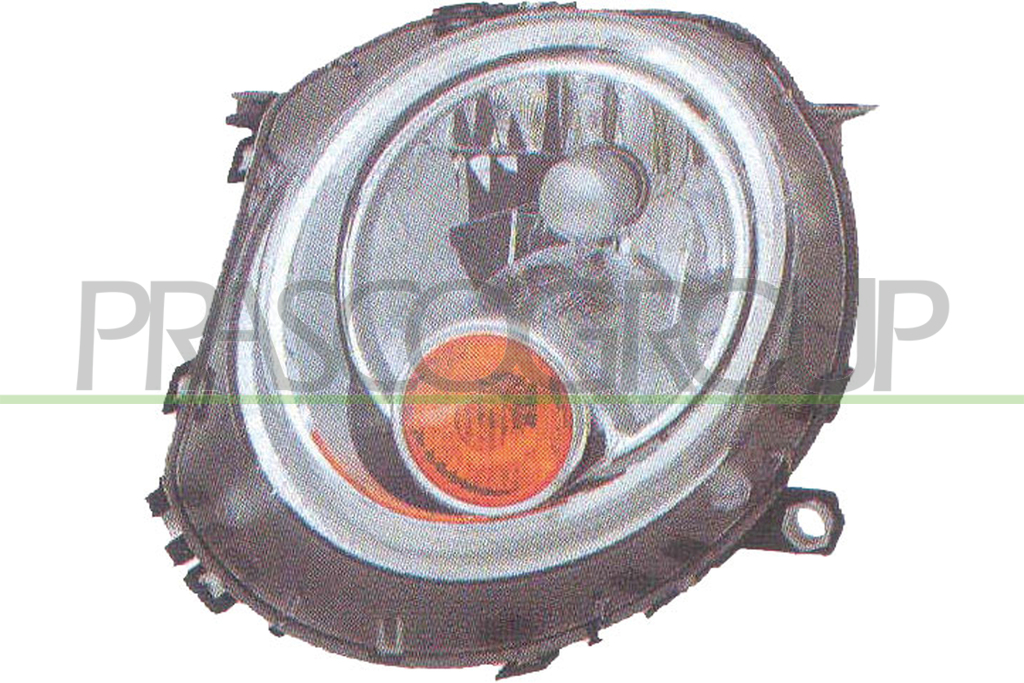SCHEINWERFER LINKS-H4-MIT LWR-MIT MOTOR-MIT GELBEM BLINKER