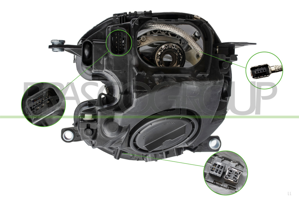 PROIETTORE DESTRO XENON D1S+H1-ELETTRICO-CON MOTORE-FANALE BIANCO
