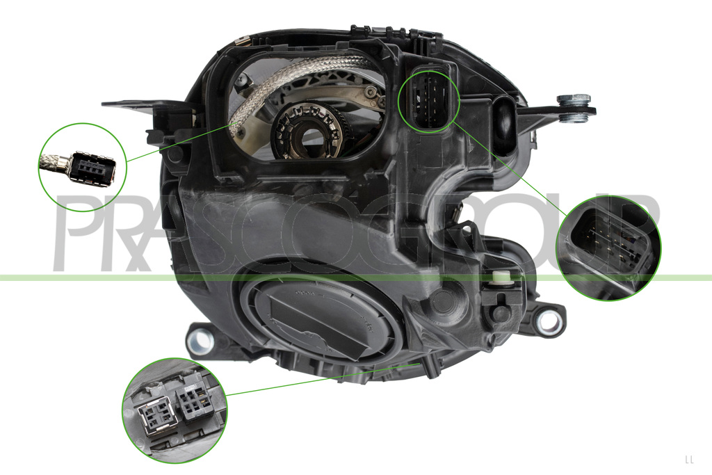 PHARE GAUCHE XENON D1S+H1 ELECTRIQUE AVEC MOTEUR-FEU BLANC