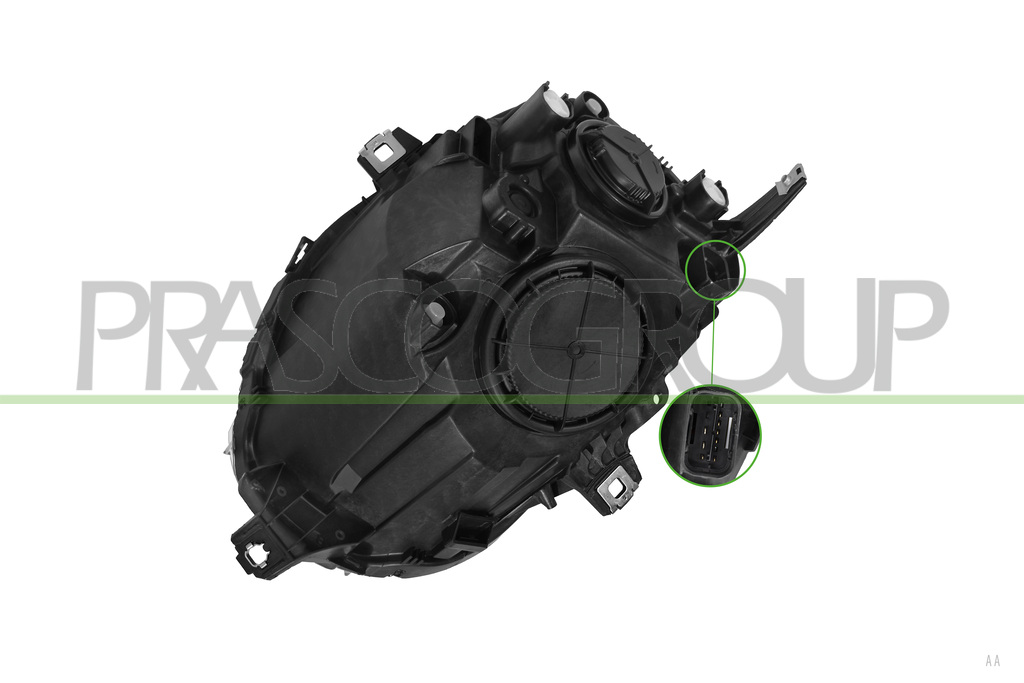PROIETTORE DESTRO H4-ELETTRICO-CON MOTORE-INDICATORE DI DIREZIONE ARANCIO-VERSIONE VALEO MOD. 18 >