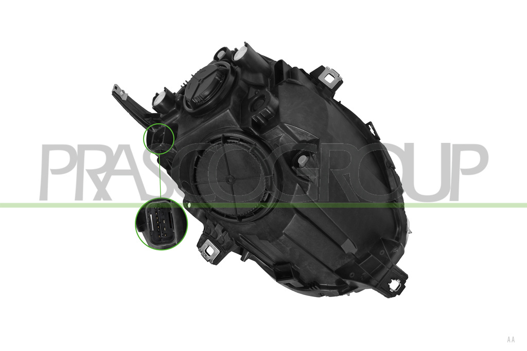 PROIETTORE SINISTRO H4-ELETTRICO-CON MOTORE-INDICATORE DI DIREZIONE ARANCIO-VERSIONE VALEO MOD. 18 >