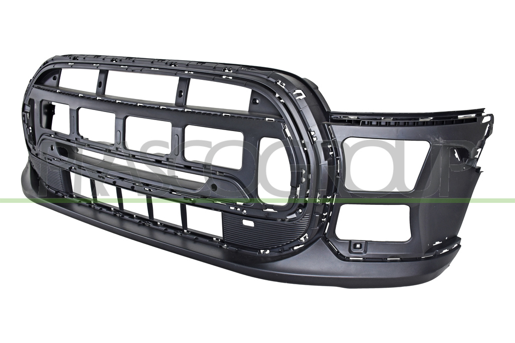 FRONT BUMPER-BLACK-TEXTURED FINISH-WITH PDC HOLES+SENSOR HOLDERS-FOR CARS WITH AUTOMATIC AIR CONVEYOR