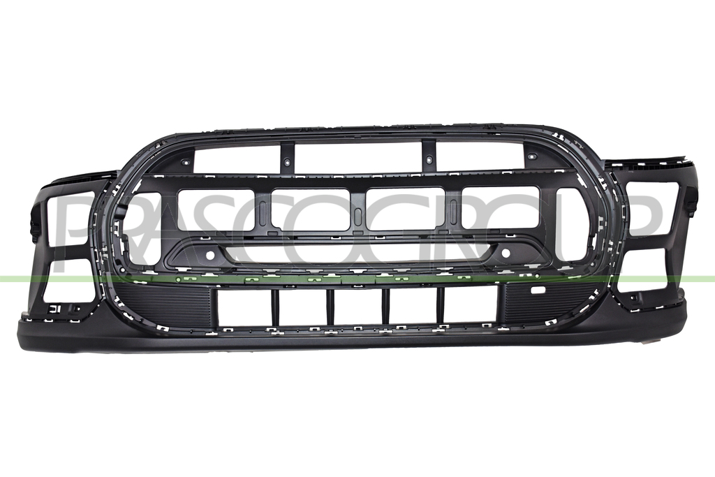 FRONT BUMPER-BLACK-TEXTURED FINISH-WITH PDC HOLES+SENSOR HOLDERS-FOR CARS WITH AUTOMATIC AIR CONVEYOR