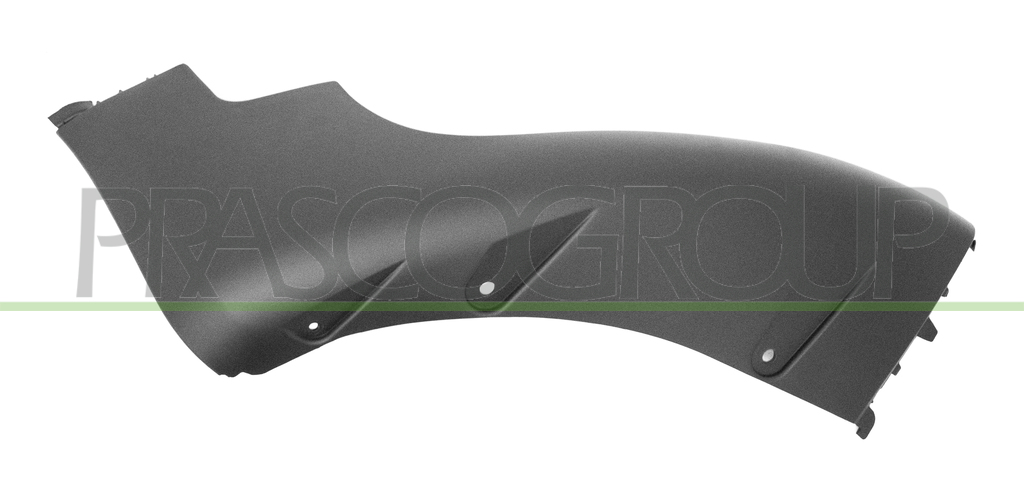 FRONT BUMPER SPOILER RIGHT-BLACK-TEXTURED FINISH-WITH PDC CUTTING MARKS