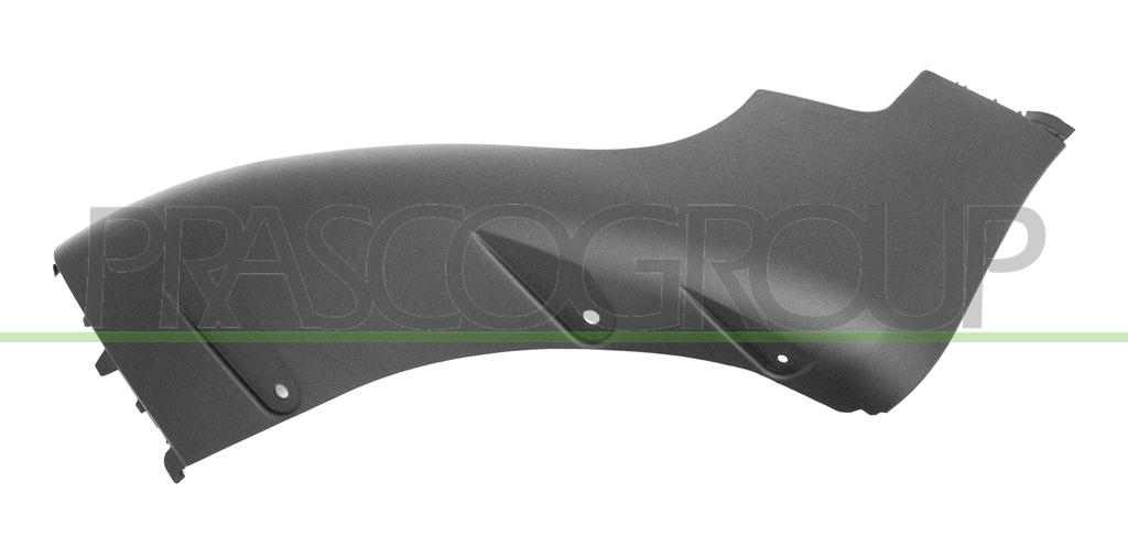FRONT BUMPER SPOILER LEFT-BLACK-TEXTURED FINISH-WITH CUTTING MARKS FOR PDC