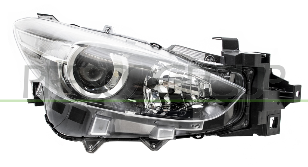 HEADLAMP RIGHT H11+H15 ELECTRIC-WITH MOTOR-BLACK