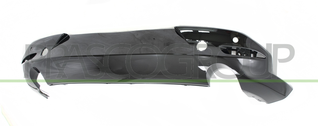 REAR BUMPER SPOILER-BLACK-GLOSSY-WITH PDC