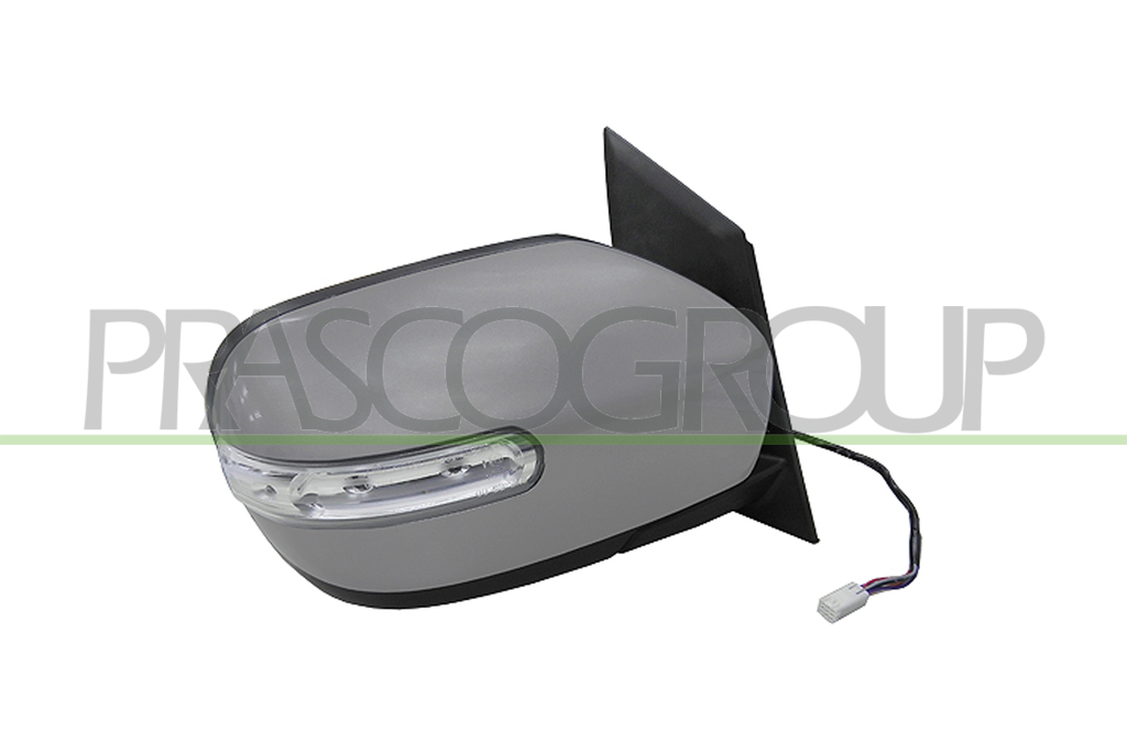 DOOR MIRROR RIGHT-ELECTRIC-HEATED-PRIMED-WITH LAMP-ASPHERICAL-CHROME
