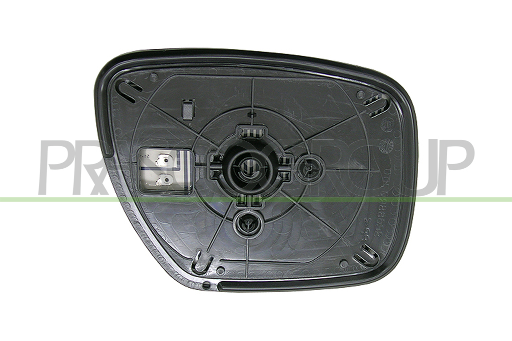 MIRROR GLASS BASE LEFT-HEATED-ASPHERICAL-CHROME
