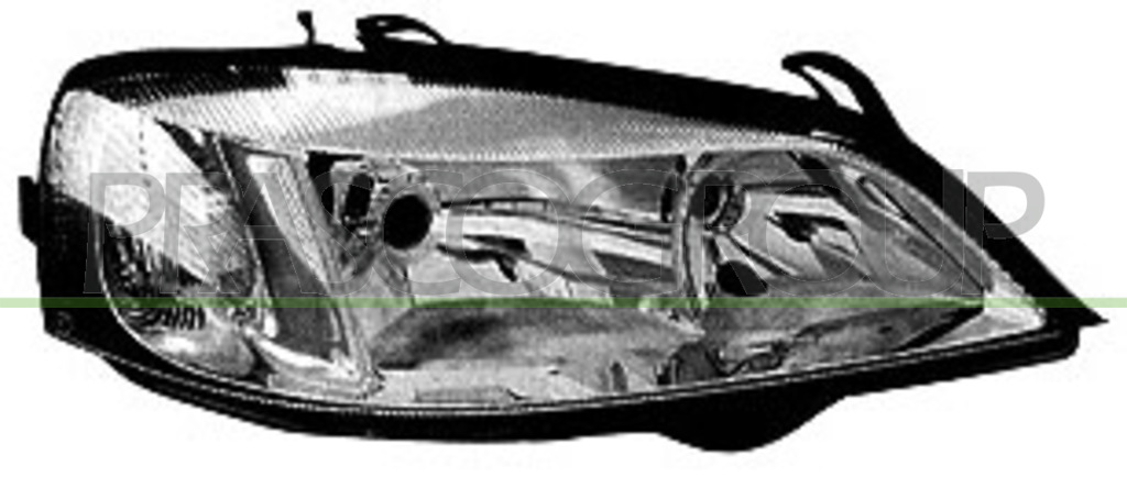 HEADLAMP RIGHT H7+HB3 ELECTRIC-WITHOUT MOTOR-BLACK MOD. > 01