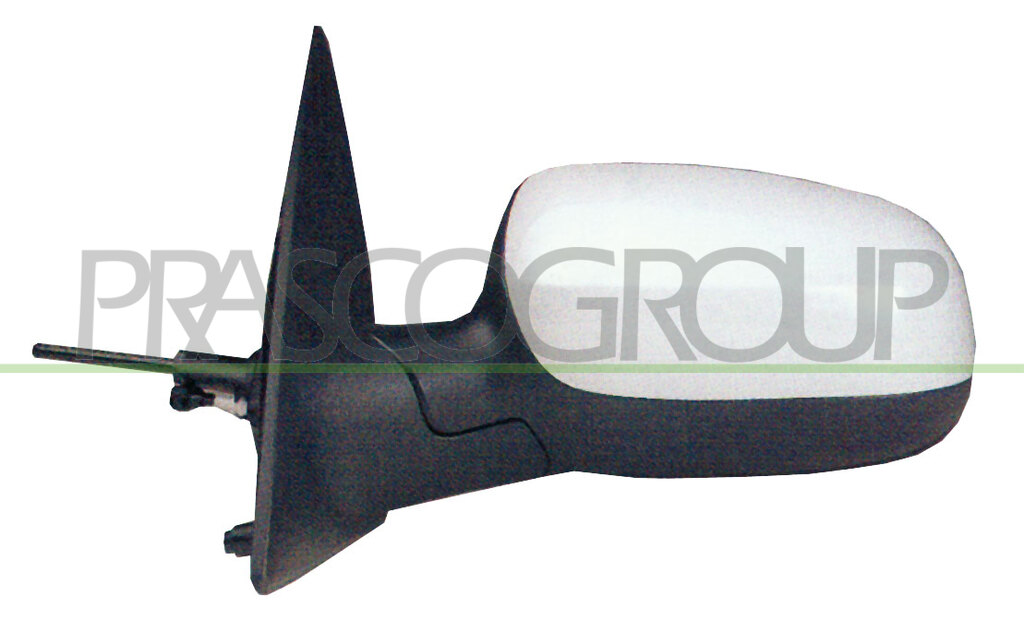 DOOR MIRROR LEFT-CABLE-PRIMED-ASPHERICAL-CHROME