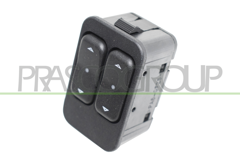 FRONT DOOR LEFT WINDOW REGULATOR PUSH-BUTTON PANEL-BLACK-2 SWITCHES-6 PINS