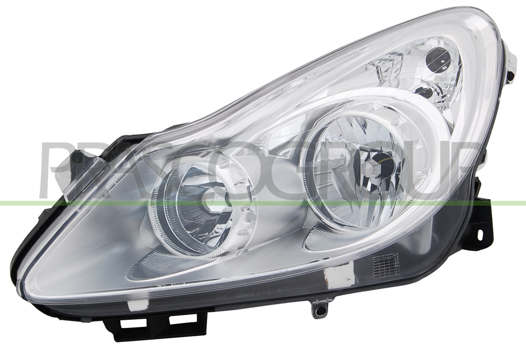 OPTICA IZQUIERDA H1+H7 ELECTRICA-CON MOTOR-CROMADA