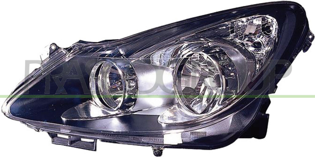 OPTICA IZQUIERDA H7+H1 ELECTRICA-SIN MOTOR-NEGRA